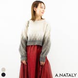 アイボリー | アルパカタッチバイカラークロップドプルオーバー | A.NATALY