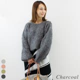 チャコール | ミックスシャギークロップドプルオーバー | A.NATALY