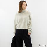 ミックスフェザークロップドハイネックプルオーバー | A.NATALY | 詳細画像1 