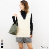 アイボリー | フェザーニットベスト | A.NATALY