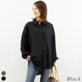 ブラック | ストライプガーゼシャツ | A.NATALY