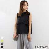 ブラック | アシンメトリーフレアーノースリーブ | A.NATALY