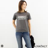 チャコール | コンパクト箔Tシャツ | A.NATALY
