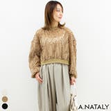 ベージュ | 刺繍チュールショートプルオーバー | A.NATALY