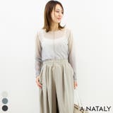 アイボリー | シアー染めカットソー長袖プルオーバー | A.NATALY
