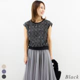 ブラック | フリンジブロックチェックベスト | A.NATALY