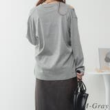 コットンオープンショルダーロングスリーブTシャツ | A.NATALY | 詳細画像9 