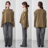 コットンオープンショルダーロングスリーブTシャツ | A.NATALY | 詳細画像19 