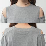 コットンオープンショルダーロングスリーブTシャツ | A.NATALY | 詳細画像20 