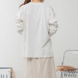 コットンオープンショルダーロングスリーブTシャツ | A.NATALY | 詳細画像3 