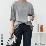 M-グレー | オーバーサイズコットンパネルTシャツ | A.NATALY
