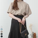 グレーベージュ | ブラウス風パフスリーブカットソー | A.NATALY