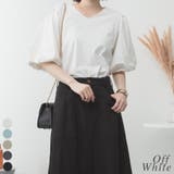 オフホワイト | コットンパフスリーブTシャツ | A.NATALY