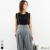 ブラック | ラウンドネックノースリーブトップ | A.NATALY