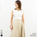 オフホワイト | ラウンドネックノースリーブトップ | A.NATALY