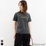 チャコール | エンボス加工×カラープリントＴシャツ | A.NATALY