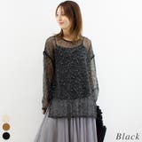 ブラック | カットメッシュプルオーバー | A.NATALY