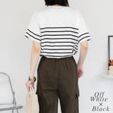 パネルボーダー風半袖トップス | A.NATALY | 詳細画像1
