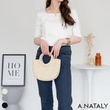 オフホワイト | スクエアネック５分袖コットンリブＴシャツ | A.NATALY