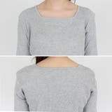 スクエアネック５分袖コットンリブＴシャツ | A.NATALY | 詳細画像11 
