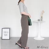 スクエアネック５分袖コットンリブＴシャツ | A.NATALY | 詳細画像4 