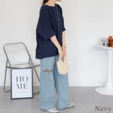 コットンワッフル7分袖ドルマンTシャツ | A.NATALY | 詳細画像2