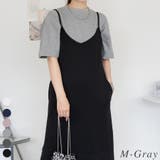 M-グレー | コットンワッフルロールアップハーフスリーブカットソー | A.NATALY