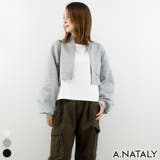 M-グレー | バルーンスリーブショートジャケット | A.NATALY