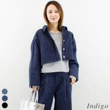 インディゴ | クラッシュデニムショートジャケット | A.NATALY