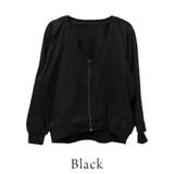 ミニ裏毛V空きジップアップブルゾン | A.NATALY | 詳細画像12 