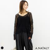 ブラック | カギ針ロングスリーブプルオーバー | A.NATALY