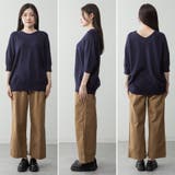 畦編みVネックルーズセーター | A.NATALY | 詳細画像16