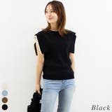 ブラック | 麻タッチノースリーブプルオーバー | A.NATALY