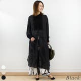 ブラック | フラッフィーガーゼシャツワンピース | A.NATALY