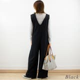 ミニ裏毛ディープVネックコットンジャンプスーツ | A.NATALY | 詳細画像8 