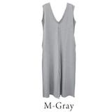 ミニ裏毛ディープVネックコットンジャンプスーツ | A.NATALY | 詳細画像10 