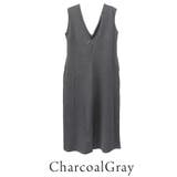 ミニ裏毛ディープVネックコットンジャンプスーツ | A.NATALY | 詳細画像11 