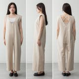 ミニ裏毛ディープVネックコットンジャンプスーツ | A.NATALY | 詳細画像13 