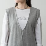 ミニ裏毛ディープVネックコットンジャンプスーツ | A.NATALY | 詳細画像14 