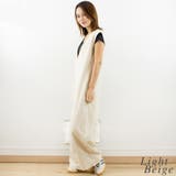 ミニ裏毛ディープVネックコットンジャンプスーツ | A.NATALY | 詳細画像1 