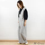 ミニ裏毛ディープVネックコットンジャンプスーツ | A.NATALY | 詳細画像3 