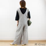 ミニ裏毛ディープVネックコットンジャンプスーツ | A.NATALY | 詳細画像4 