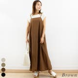 ブラウン | リネンライクバルーンキャミワンピース | A.NATALY