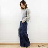 クラッシュデニム切替タックパンツ | A.NATALY | 詳細画像4
