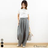 チャコール | ヘリンボーンストライプカーブパンツ | A.NATALY
