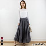 チャコール | バルーンギャザースカート | A.NATALY
