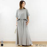 M-グレー | ミニ裏毛裾切りっぱなしフレアスカート | A.NATALY