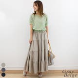 グレーベージュ | 3段ティアードマキシスカート | A.NATALY