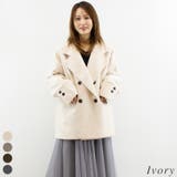アイボリー | スライバーニットダブルコート | A.NATALY