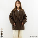 ブラウン | スライバーニットダブルコート | A.NATALY